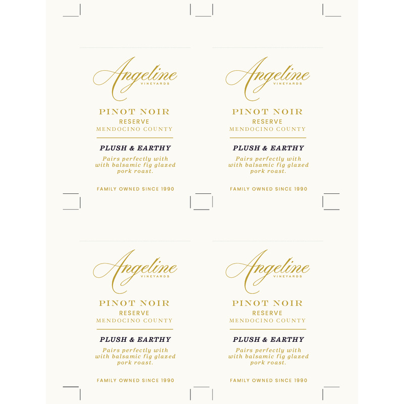 2022 Angeline Reserve Pinot Noir Shelf Talker – Pairing