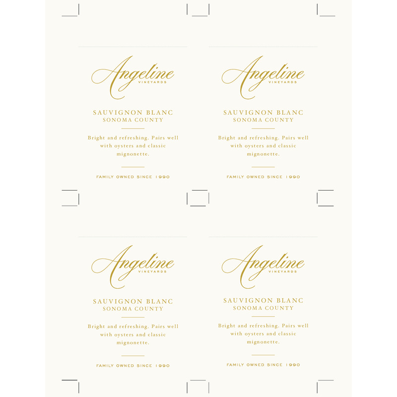 2020 Angeline Reserve Sauvignon Blanc Shelf Talker