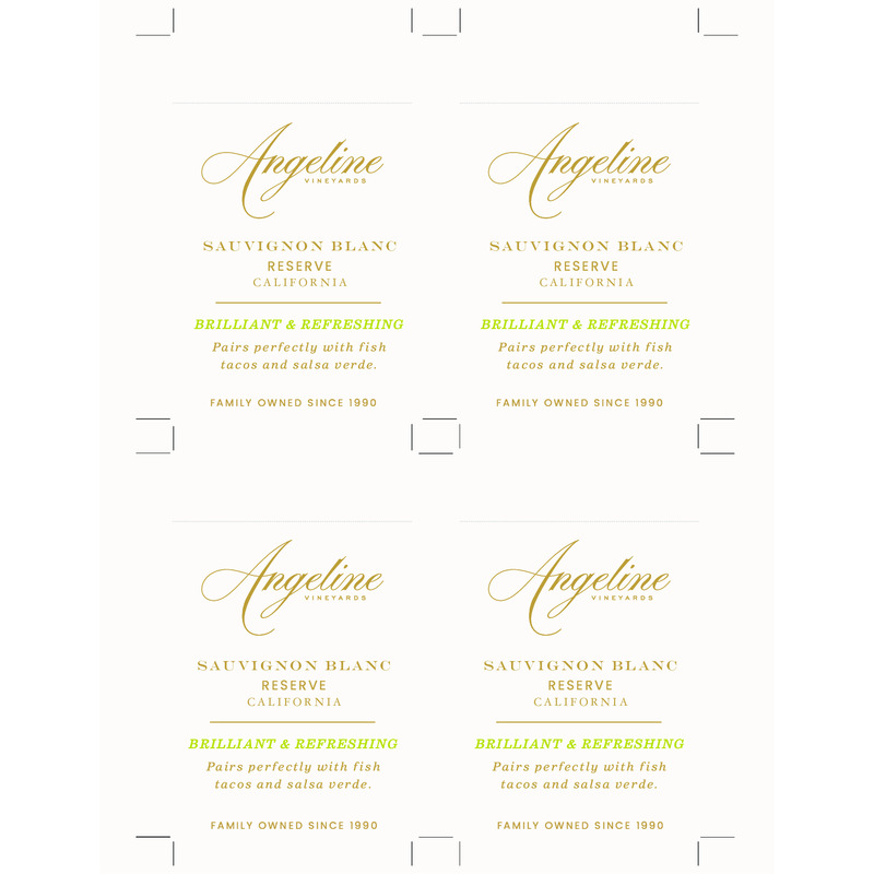 2023 Angeline Reserve Sauvignon Blanc Shelf Talker – Pairing