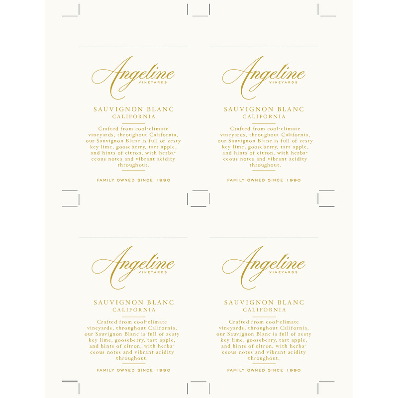 2021 Angeline Reserve Sauvignon Blanc Shelf Talker