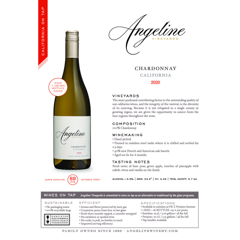 2020 Angeline Chardonnay Wine on Tap