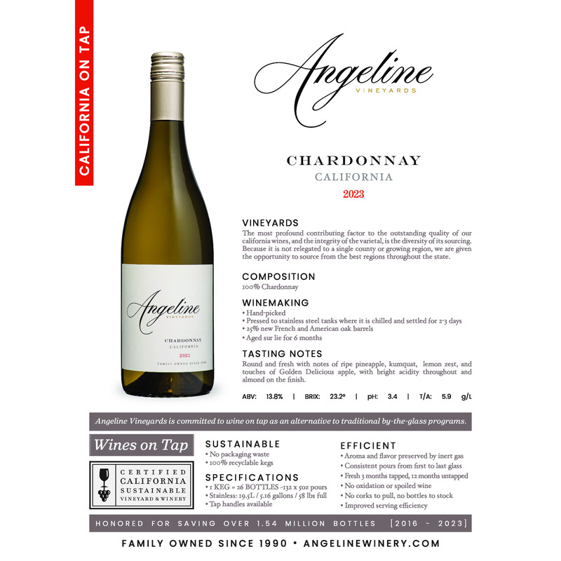 2023 Angeline Chardonnay Wine on Tap