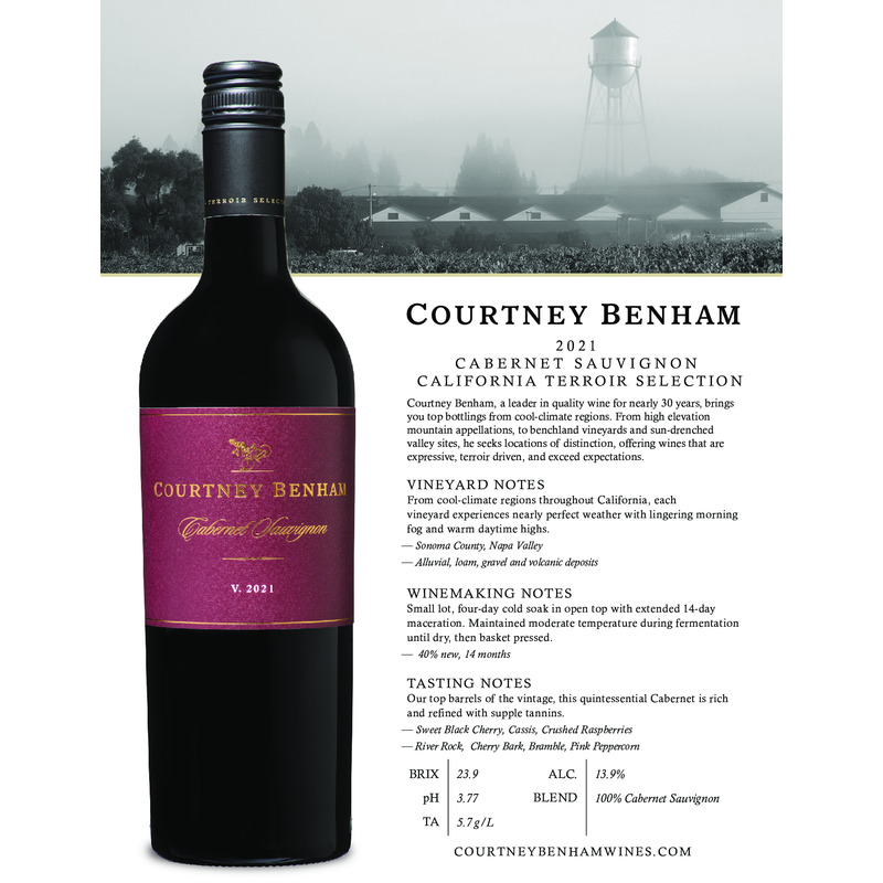 2021 Courtney Benham Cabernet Sauvignon Terroir Selection Tech Sheet