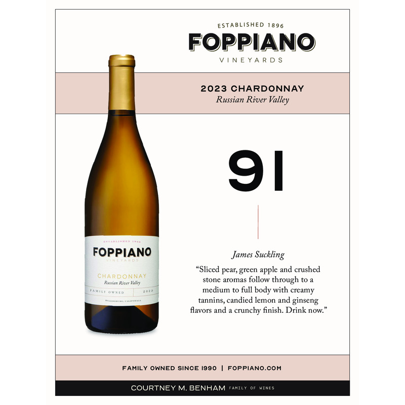 2023 Foppiano Estate Chardonnay Acclaim Sheet | 91 JS