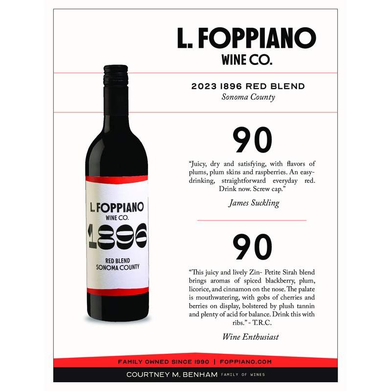 2023 Foppiano 1896 Red Blend Acclaim Sheet | 90 JS + WE