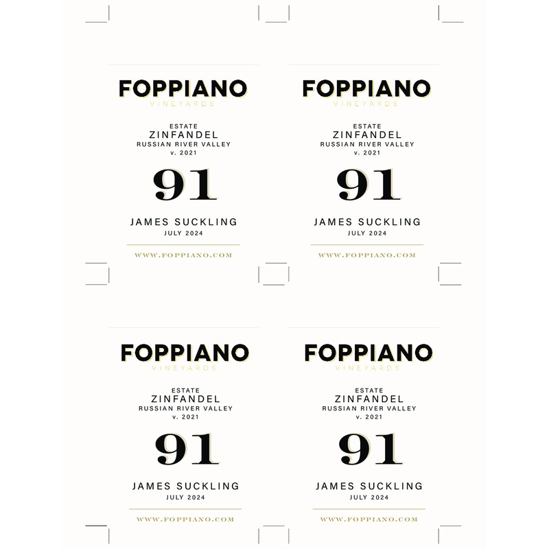 2021 Foppiano Estate Zinfandel Acclaim Sheet | Acclaim