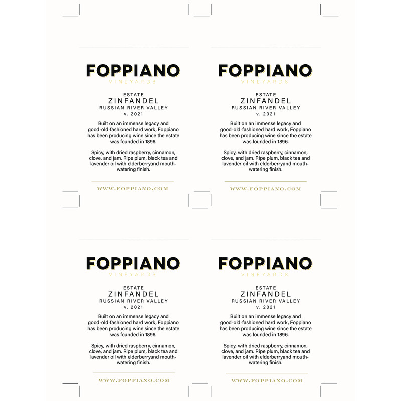 2021 Foppiano Estate Zinfandel Tasting Notes