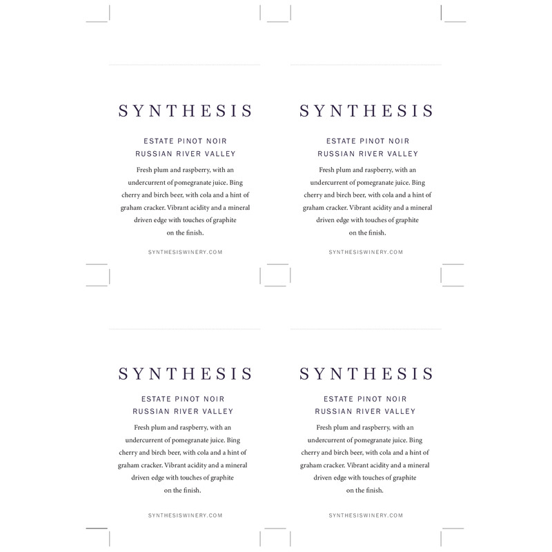 2018 Martin Ray Synthesis Russian River Valley Estate Pinot Noir Shelf Talker