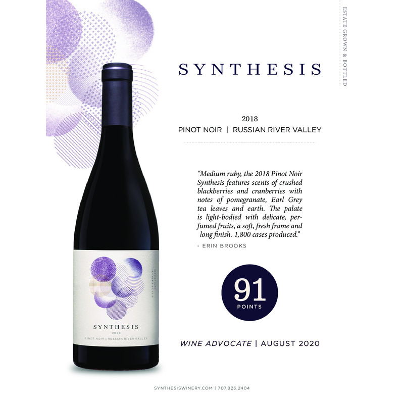 2018 Martin Ray Synthesis Russian River Valley Estate Pinot Noir Acclaim – 91 Pts. Wine Advocate