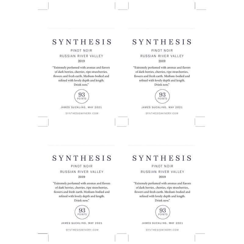 2019 Martin Ray Synthesis Russian River Valley Estate Pinot Noir Shelf Talker – 93 Pts. James Suckling