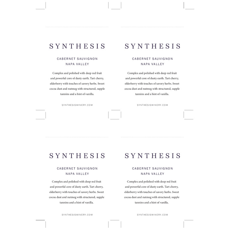 2018 Martin Ray Synthesis Napa Valley Cabernet Sauvignon Shelf Talker