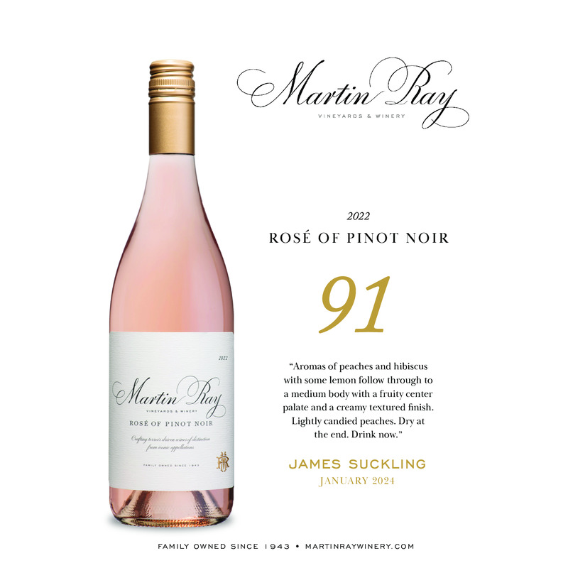 2022 Martin Ray Rosé Of Pinot Noir Acclaim – 91 pts James Suckling