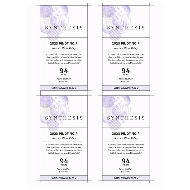2023 Synthesis Russian River Valley Estate Pinot Noir Shelf Talker – 94 pts James Suckling