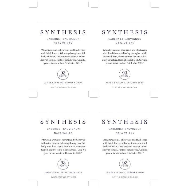 2018 Martin Ray Synthesis Napa Valley Cabernet Sauvignon Shelf Talker – 93 Pts. James Suckling