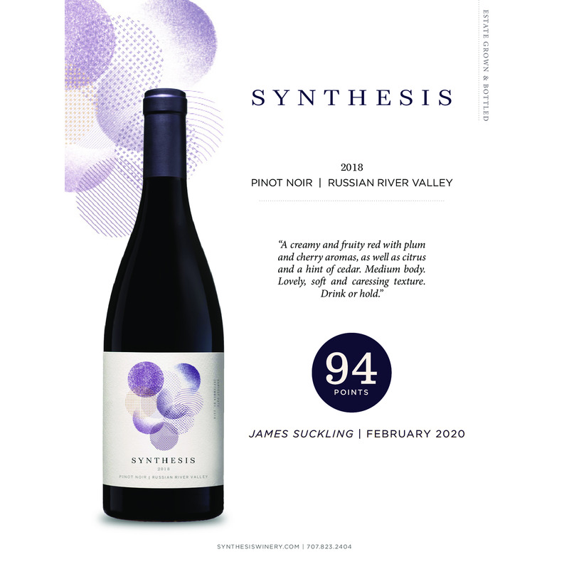 2018 Martin Ray Synthesis Russian River Valley Estate Pinot Noir Acclaim – 94 Pts. James Suckling