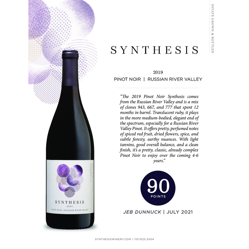 2019 Martin Ray Synthesis Russian River Valley Estate Pinot Noir Acclaim – 90 Pts. Jeb Dunnuck