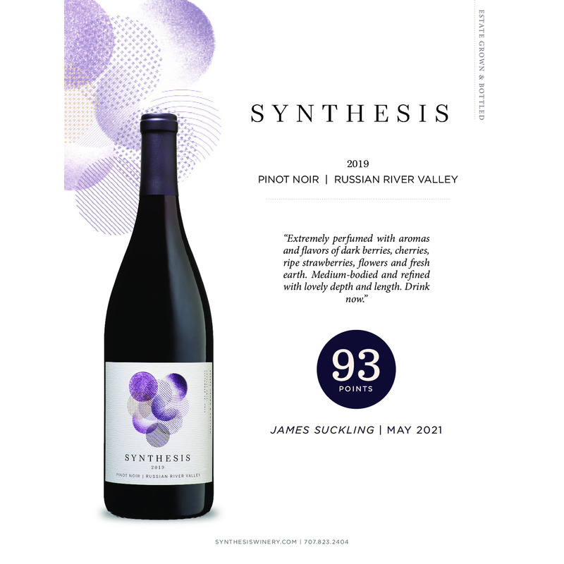 2019 Martin Ray Synthesis Russian River Valley Estate Pinot Noir Acclaim – 93 Pts. James Suckling