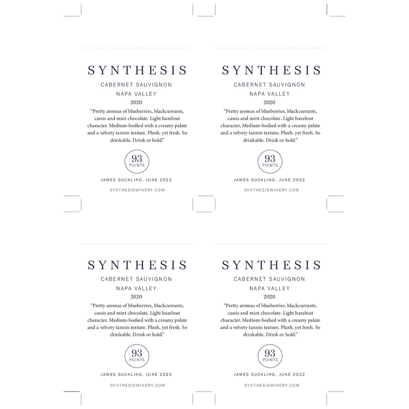 2020 Martin Ray Synthesis Napa Valley Cabernet Sauvignon Shelf Talker – 93 Points James Suckling