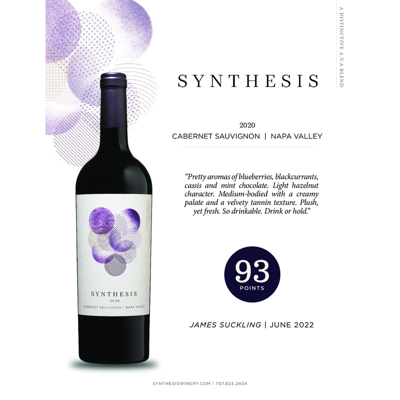 2020 Martin Ray Synthesis Napa Valley Cabernet Sauvignon Acclaim – 93 Points James Suckling
