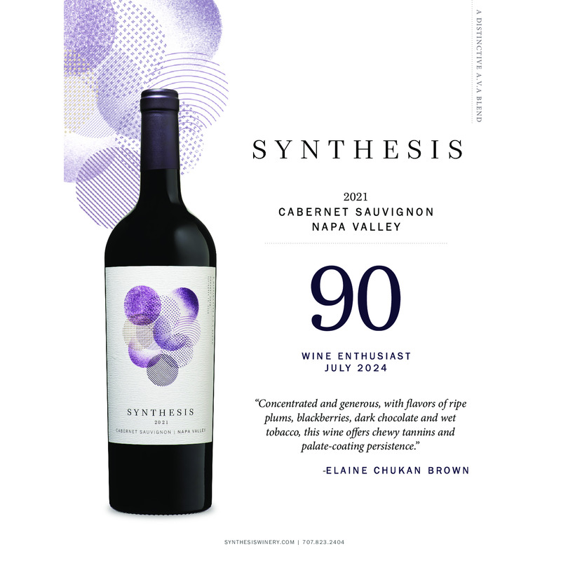 2021 Synthesis Napa Valley Cabernet Sauvignon Acclaim – 90 pts Wine Enthusiast