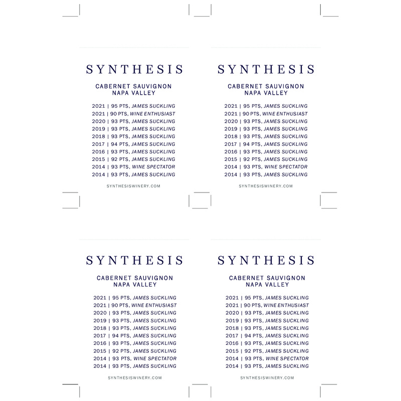 2021 Synthesis Napa Valley Cabernet Sauvignon Shelf Talker – Comprehensive Acclaim