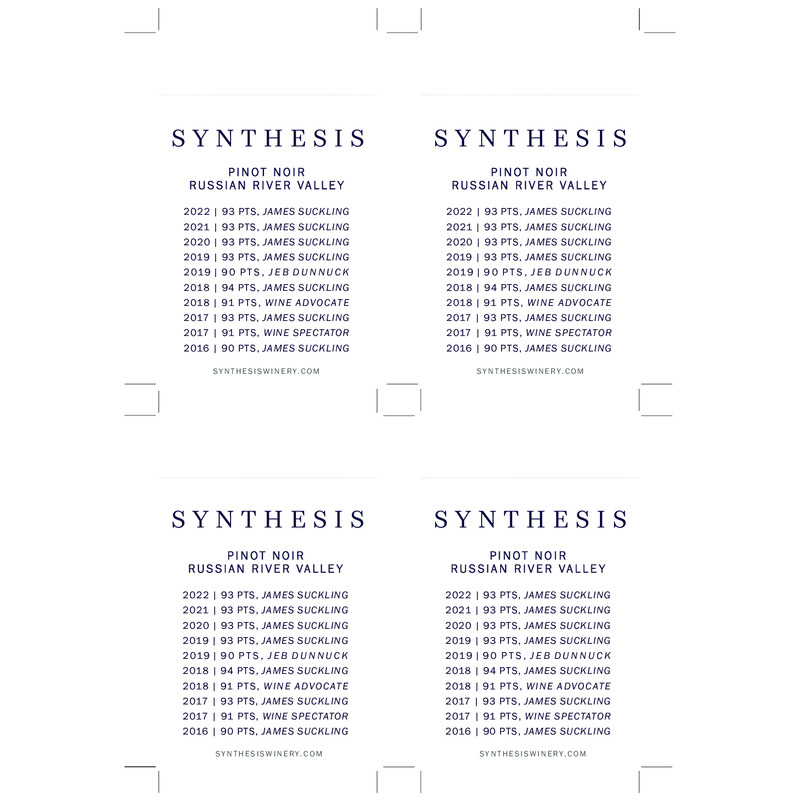 2023 Synthesis Russian River Valley Estate Pinot Noir Shelf Talker – Comprehensive Acclaim