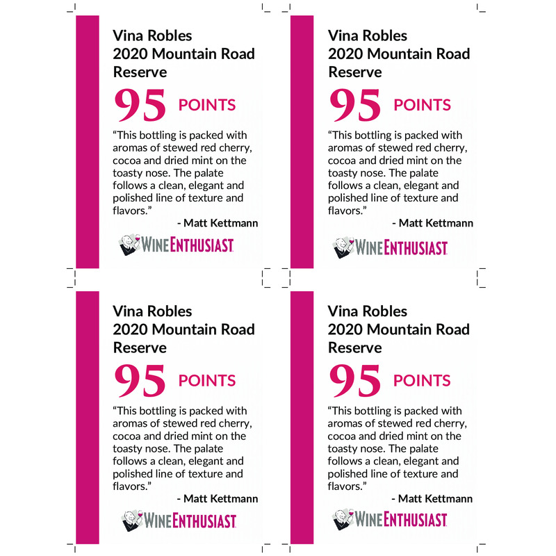2020 Vina Robles Cabernet Sauvignon Shelf Talker