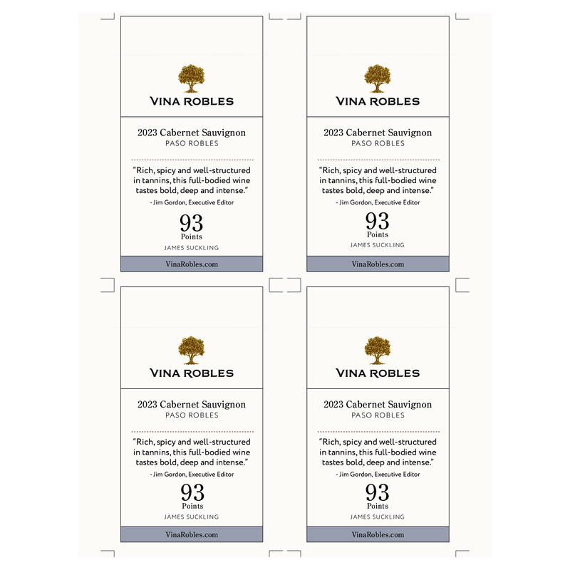 2023 Vina Robles Cabernet Sauvignon Shelf Talker