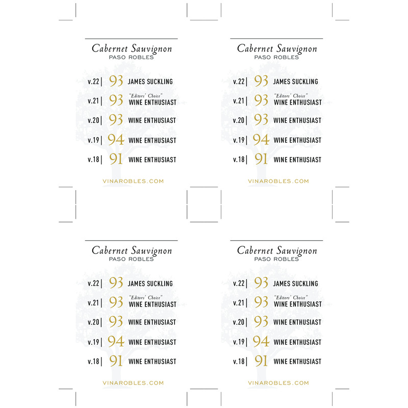 2022 Vina Robles Cabernet Sauvignon Cabernet Sauvignon Acclaim Shelf Talkers
