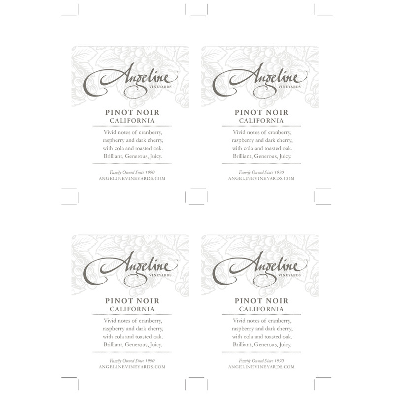 2017 Angeline Pinot Noir Shelf Talker