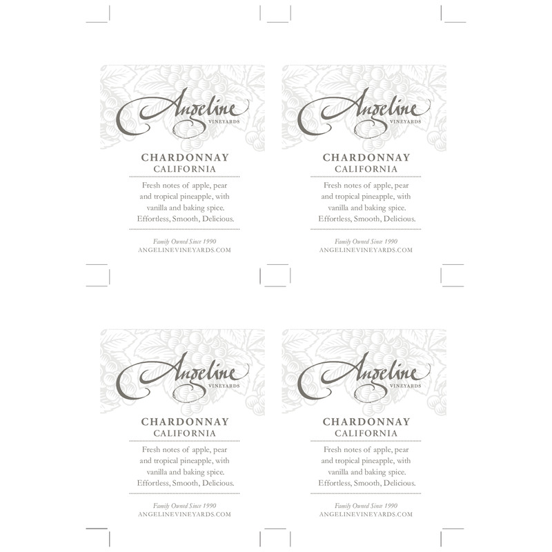 2017 Angeline Chardonnay Shelf Talker