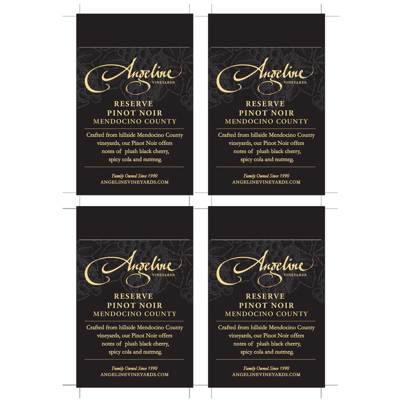 2017 Angeline Reserve Pinot Noir Shelf Talker