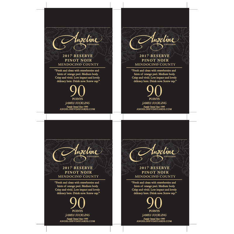 2017 Angeline Reserve Pinot Noir Shelf Talker