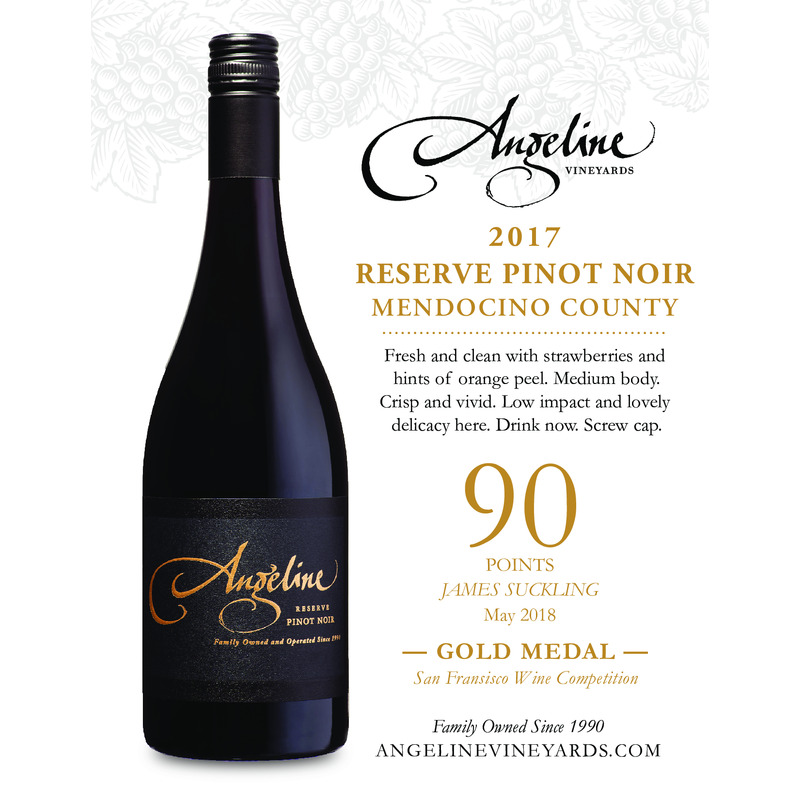 2017 Angeline Reserve Pinot Noir Sell Sheet