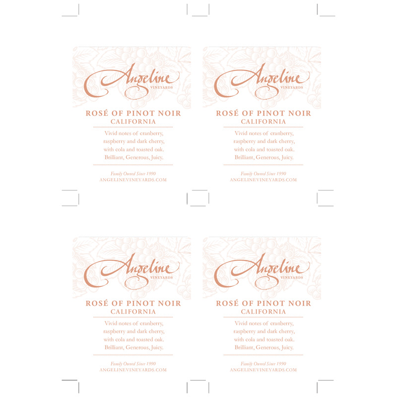 2018 Angeline Rosé Of Pinot Noir Shelf Talker