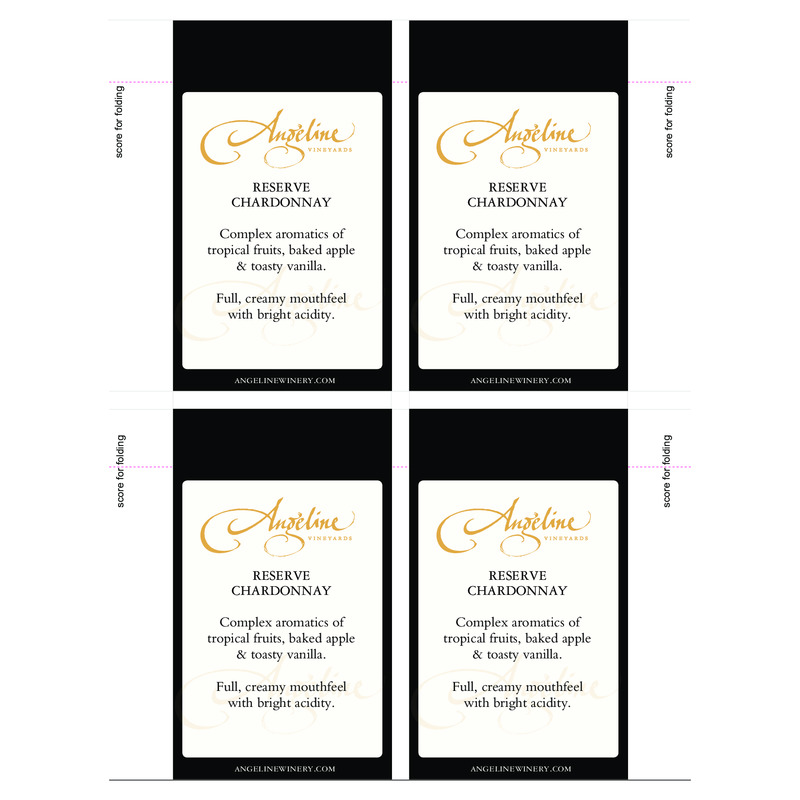 2016 Angeline Reserve Chardonnay Shelf Talker