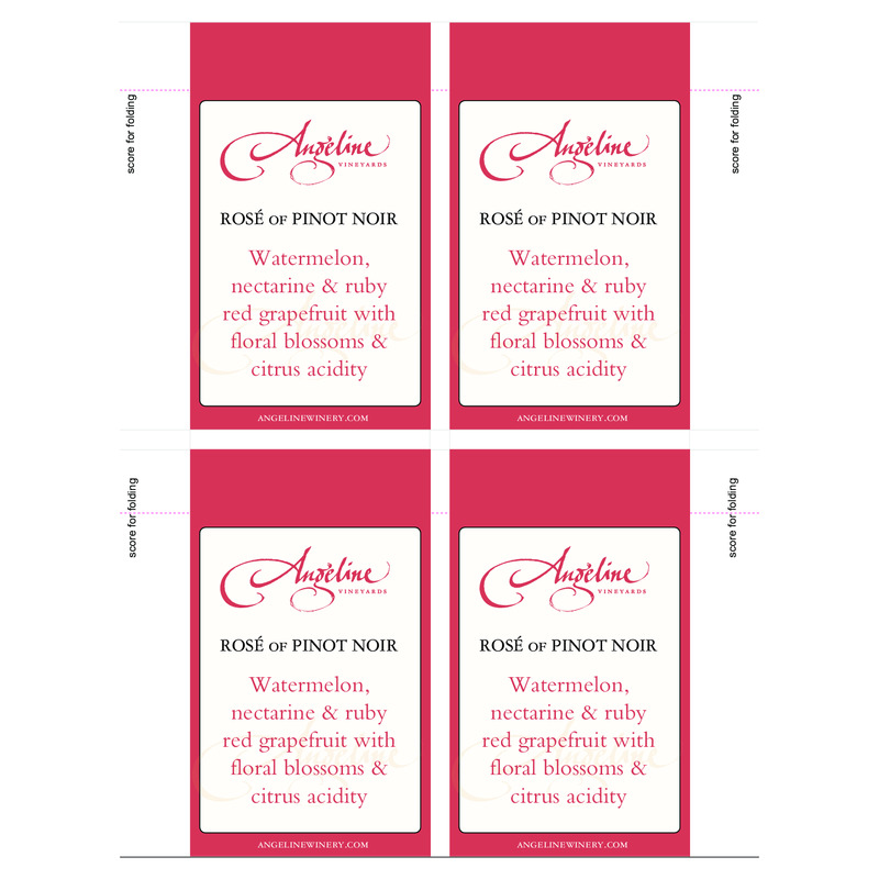 2016 Angeline Rosé Of Pinot Noir Shelf Talker