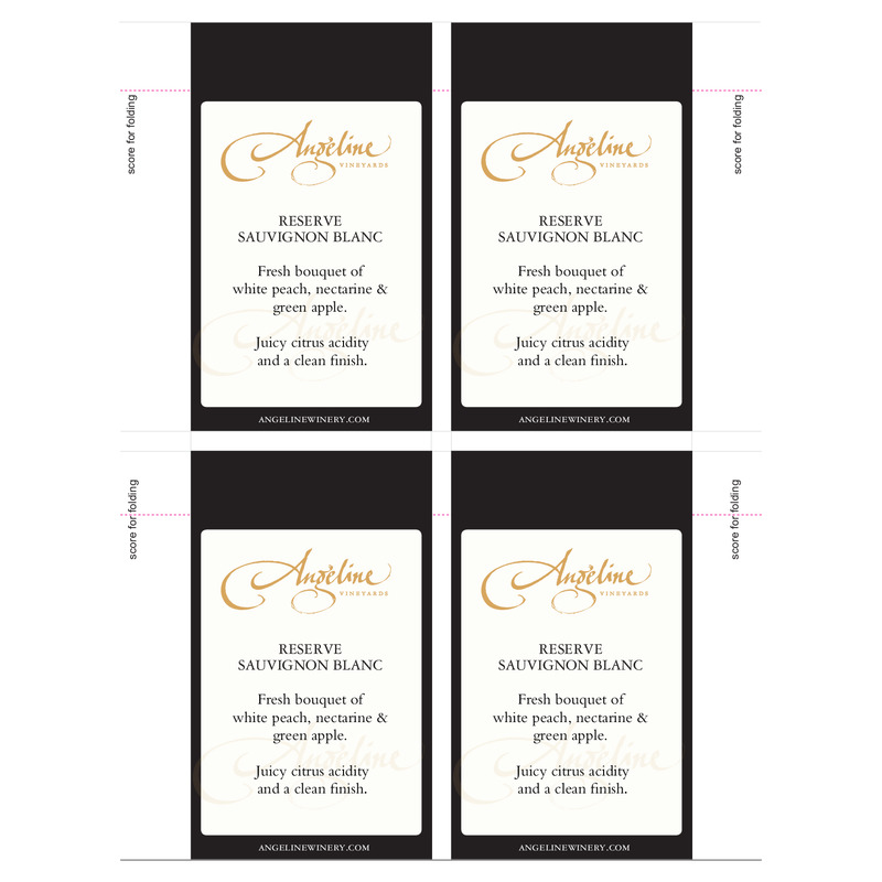 2016 Angeline Reserve Sauvignon Blanc Shelf Talker