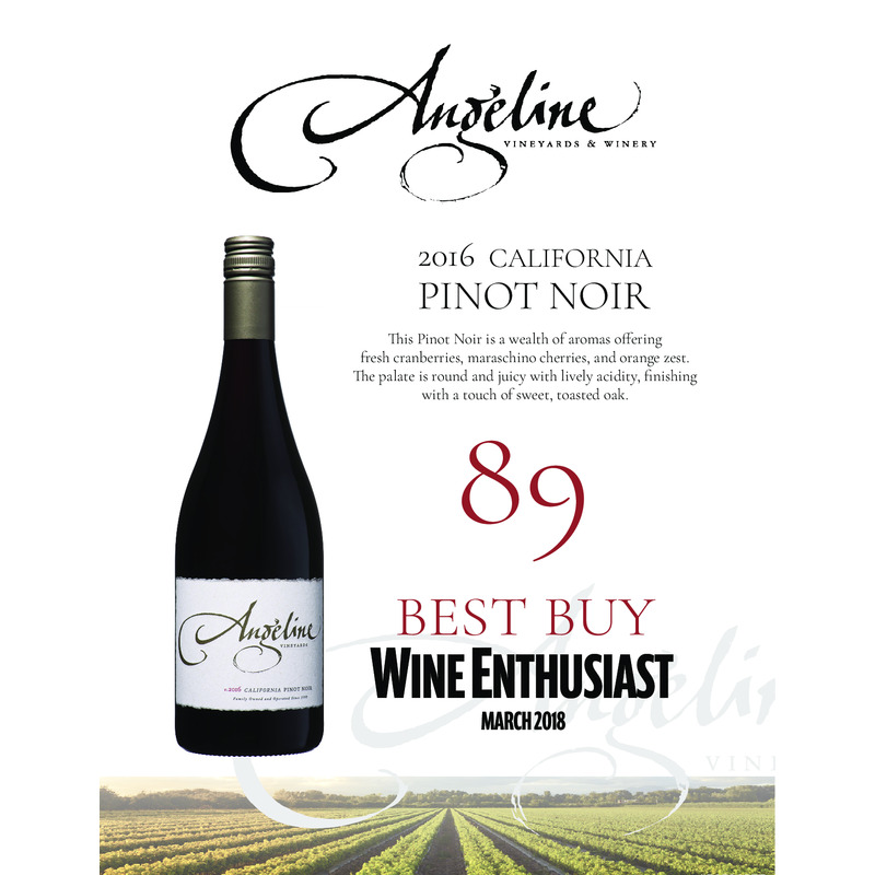 2016 Angeline Pinot Noir Sell Sheet