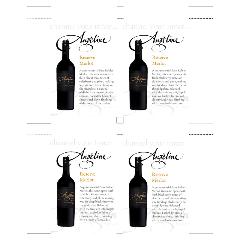 2016 Angeline Reserve Merlot Shelf Talker