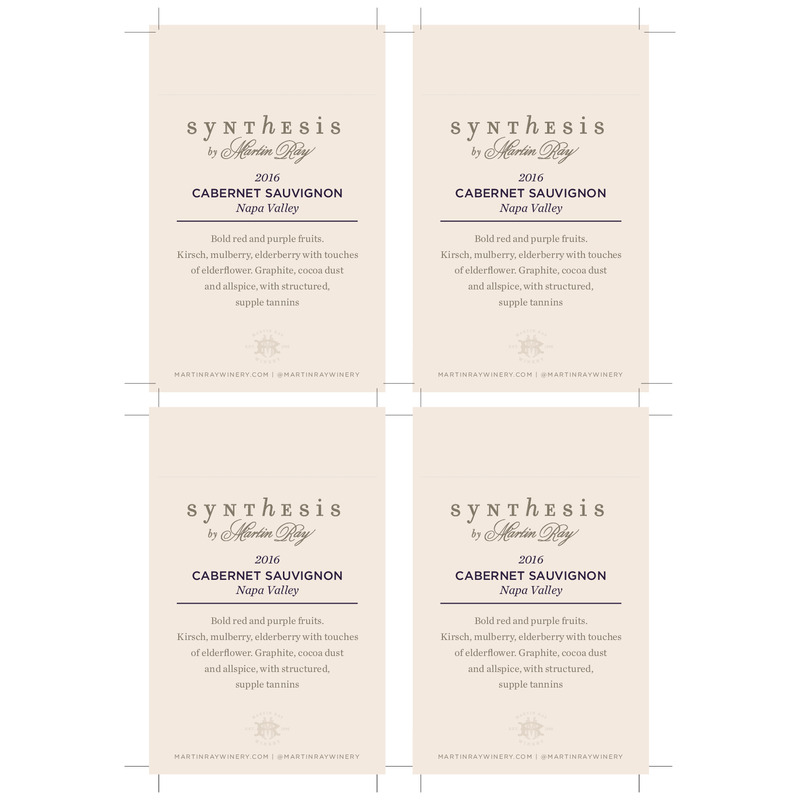 2016 Martin Ray Synthesis Napa Valley Cabernet Sauvignon Shelf Talker