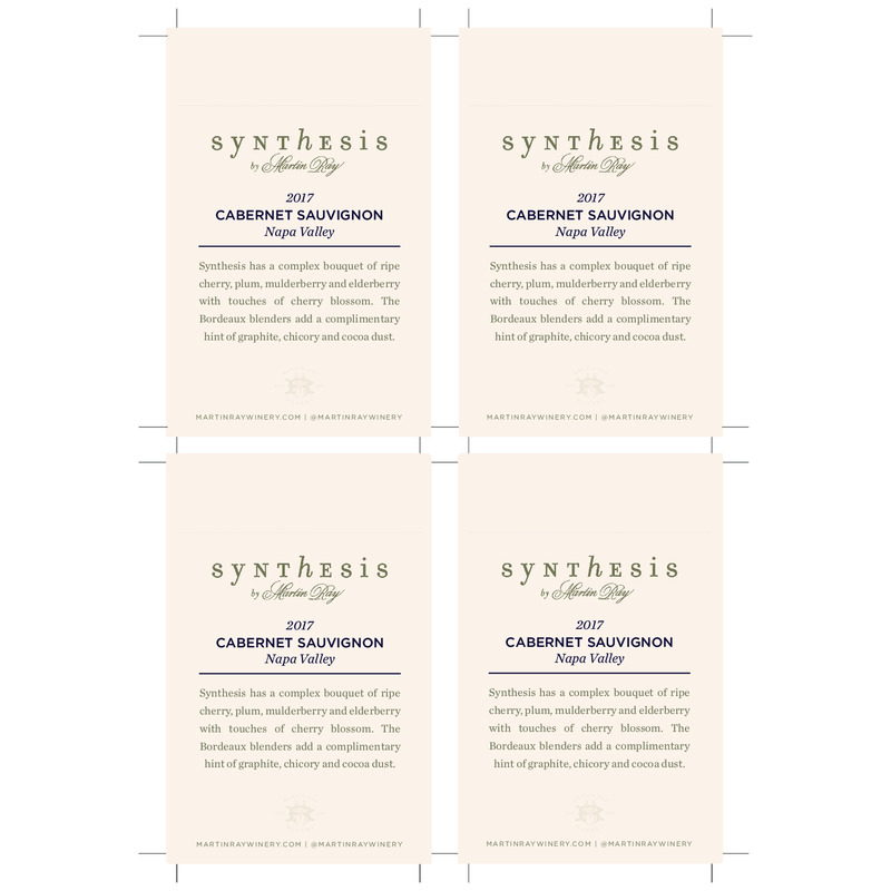 2017 Martin Ray Synthesis Napa Valley Cabernet Sauvignon Shelf Talker