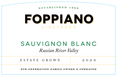 2023 Foppiano Estate Sauvignon Blanc Front Label
