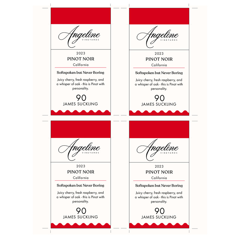 2023 Angeline Pinot Noir Acclaim Shelf Talker | 90 JS