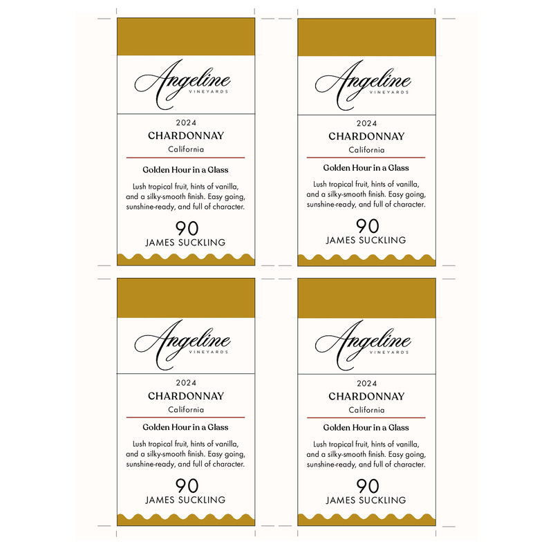 2024 Angeline Chardonnay Acclaim Shelf Talker | 90 JS