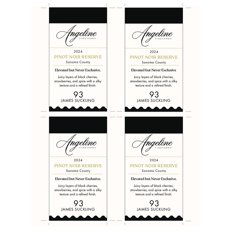 2024 Angeline Reserve Pinot Noir Shelf Talker Acclaim | 93 JS