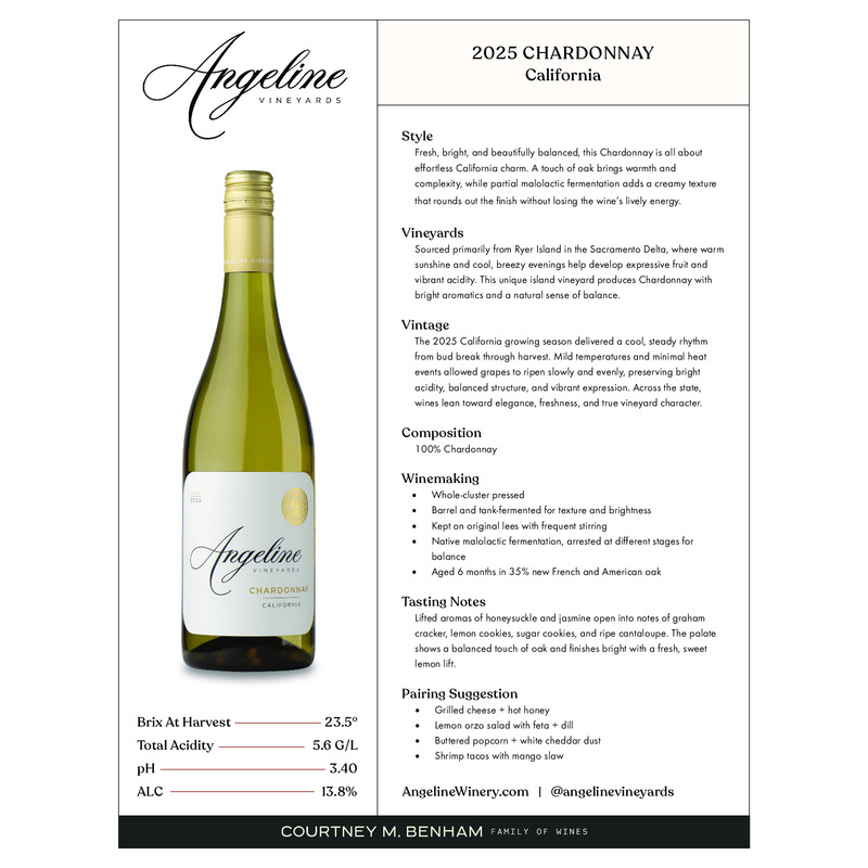 2025 Angeline Chardonnay Tech
