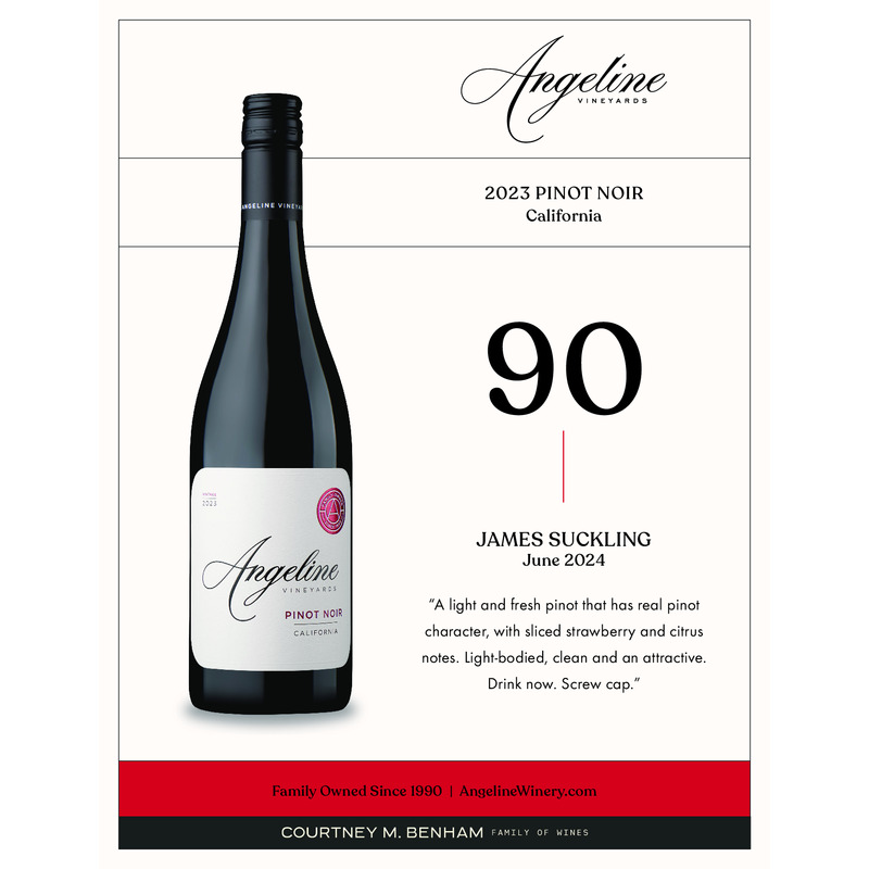 2023 Angeline Pinot Noir Acclaim - 90 JS
