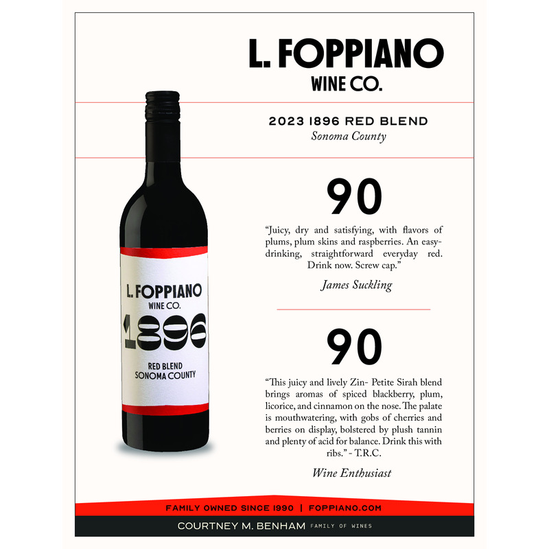 2023 Foppiano 1896 Red Blend Acclaim - 90pts JS + WE