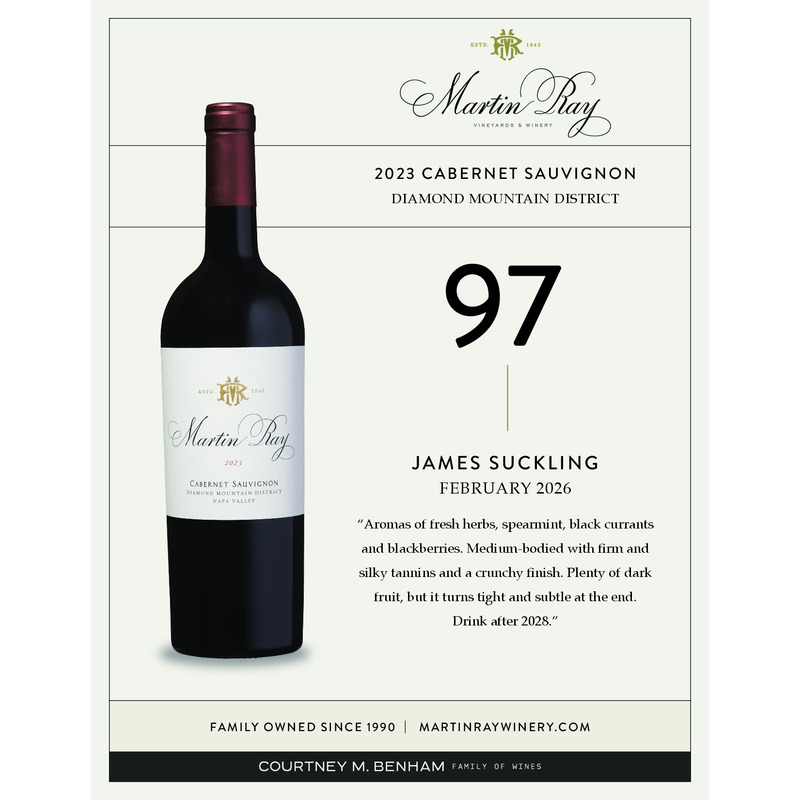 2023 Martin Ray Diamond Mountain Reserve Cabernet Sauvignon Acclaim | 97 JS
